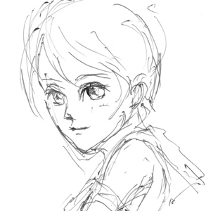 ショートカットセーラー少女
